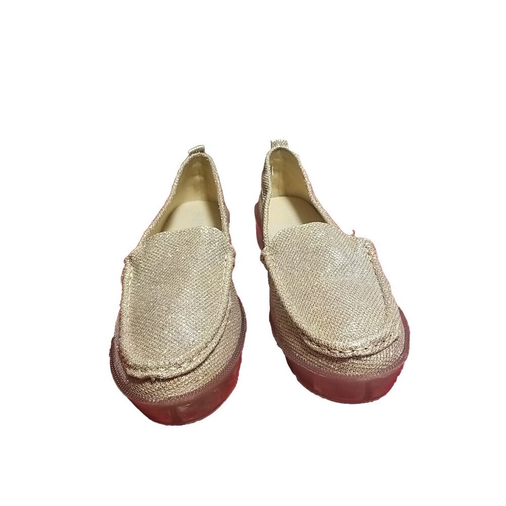 Rouge Helium Gold Women's Shoe Size 9 Chunky Lug Sole Platform Loafers